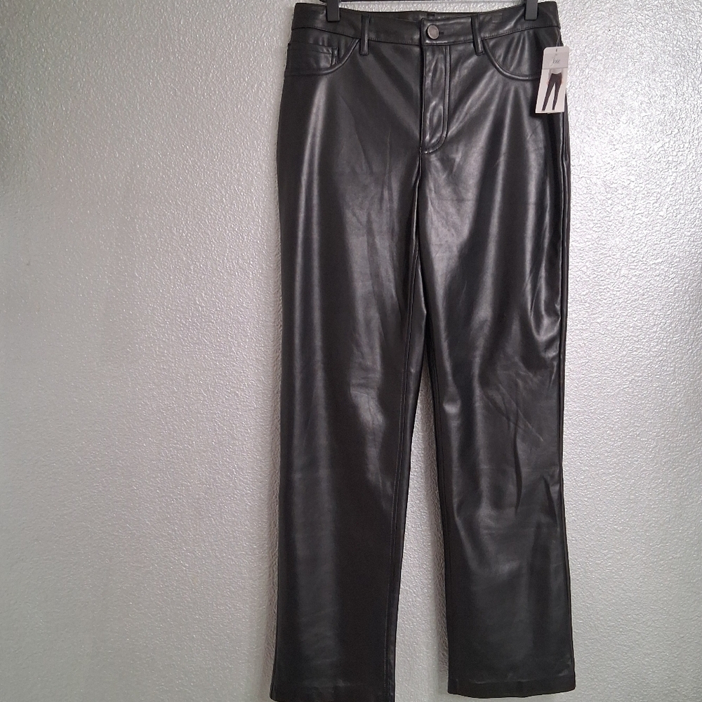 NWT Joie Faux Leather Black Pants   Size 4